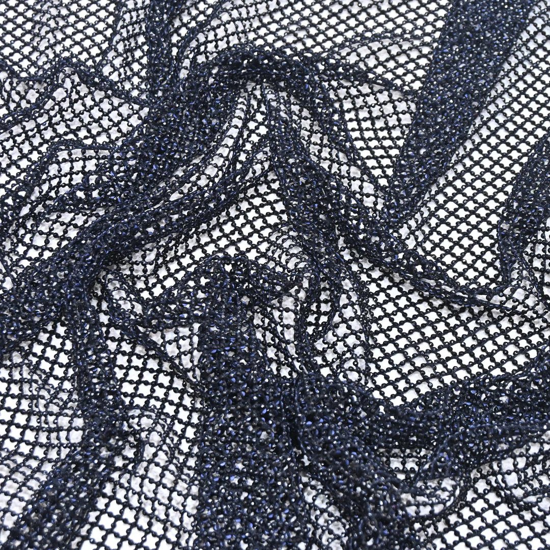 IMPORTED NET EMBROIDERY FABRIC WITH SHIMMER BEADS RS-168 - Design For Destiny