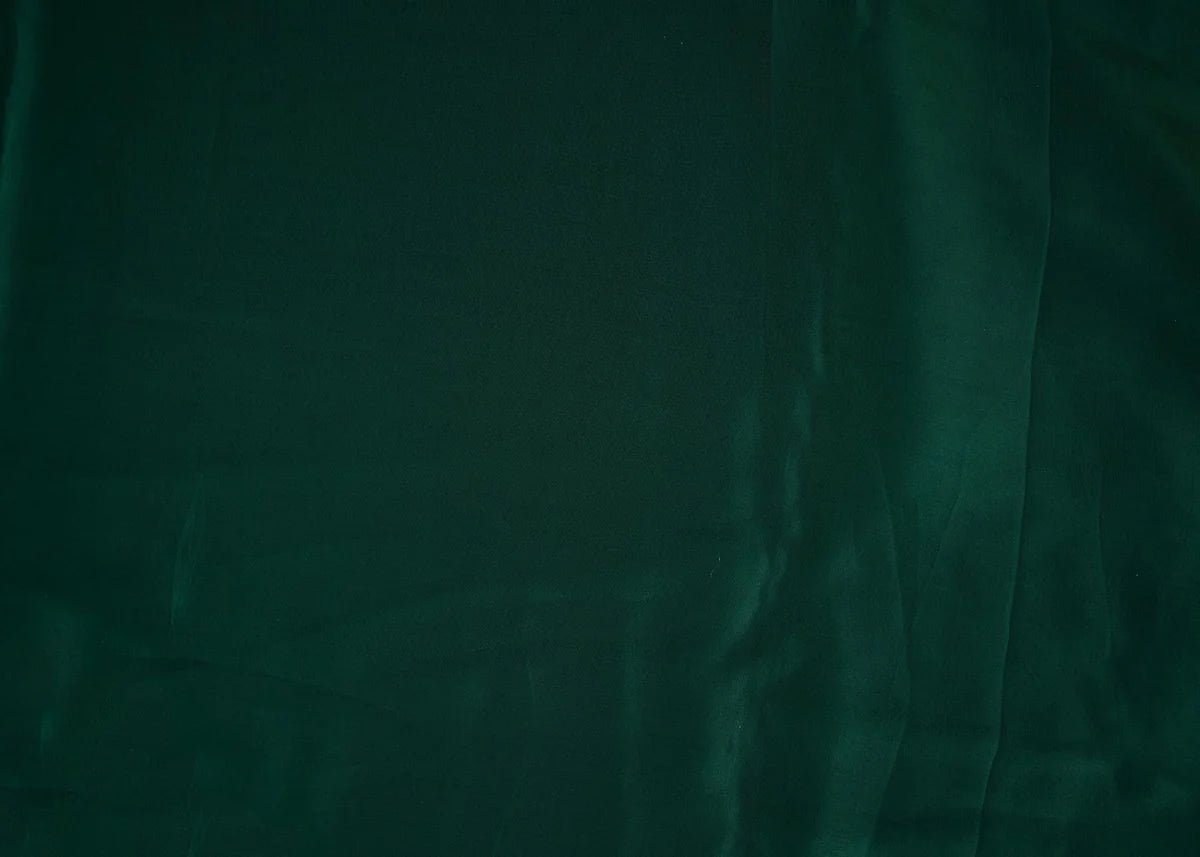 Bottle Green Solid Crepe Fabric TU-137 - Design For Destiny
