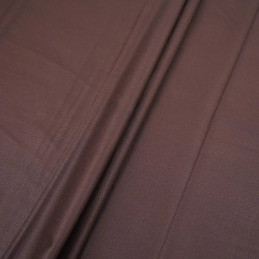 Dark Brown Solid Suiting Fabric TU-142 - Design For Destiny