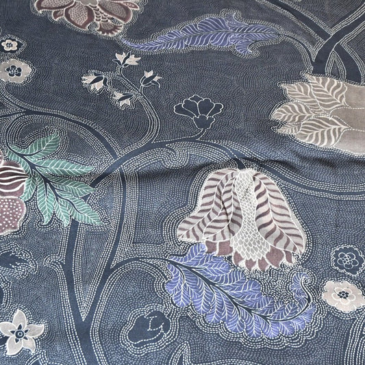 Floral print Bembeeg Satin Fabric - Design For Destiny