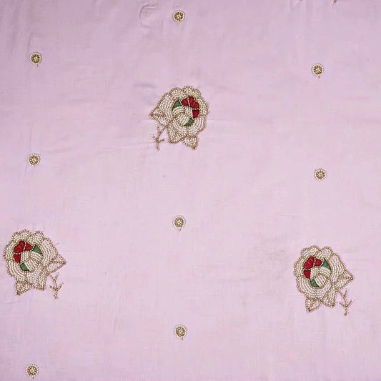 Lavender cotton with Cut Dana work - Design For Destiny