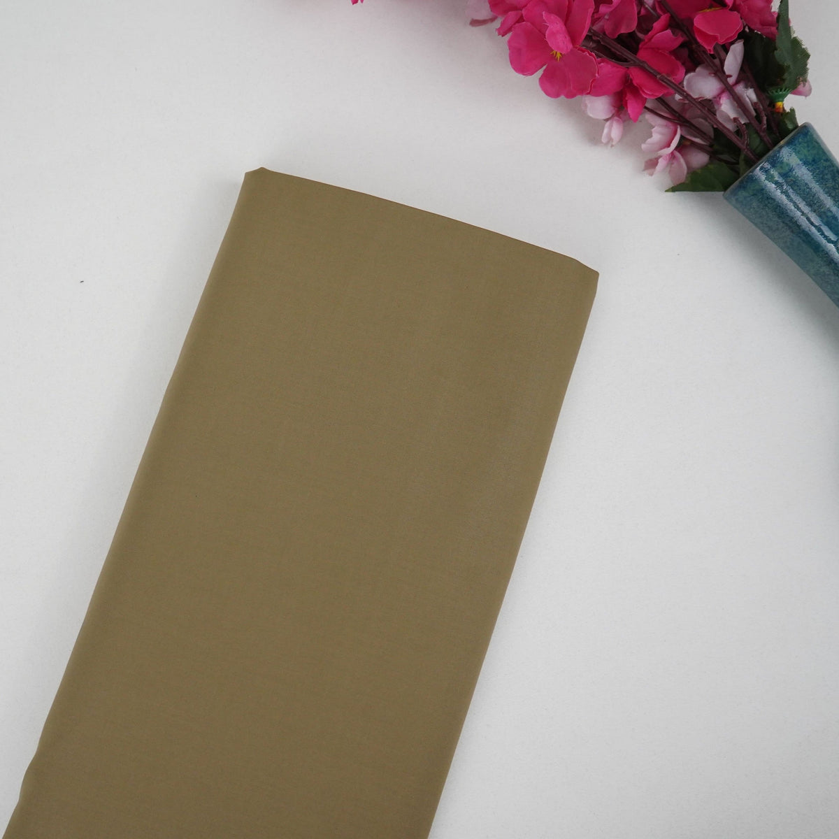 Khaki Solid Suiting Fabric - Design For Destiny