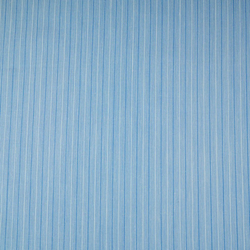 Blue & White Stripes Print Poplin Fabric TU-159 - Design For Destiny