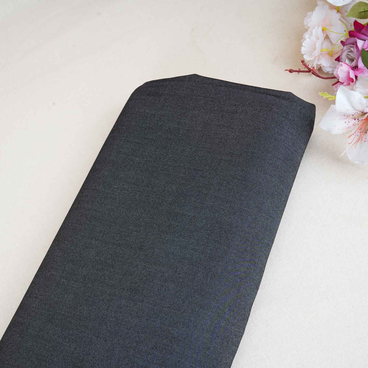Black Solid Thin Denim Fabric - Design For Destiny