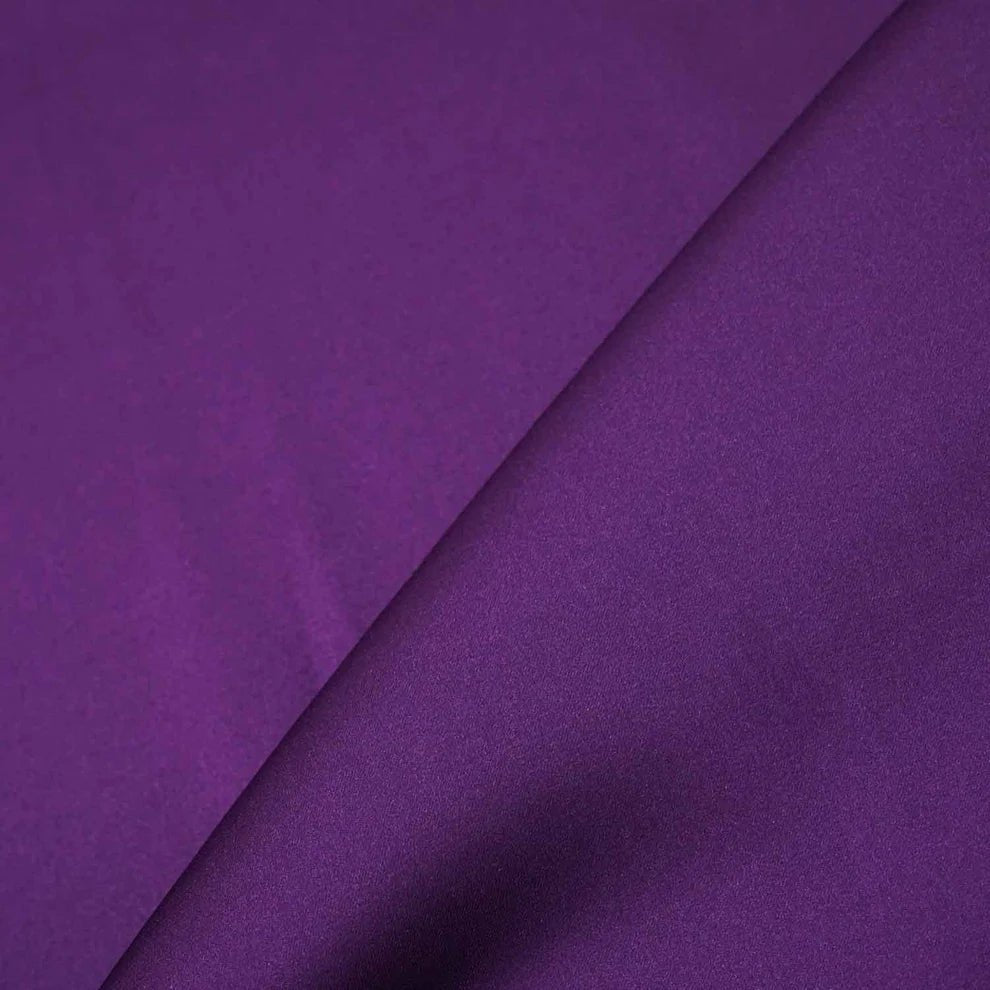 Purple Solid Zara Satin Fabric TU-134 - Design For Destiny