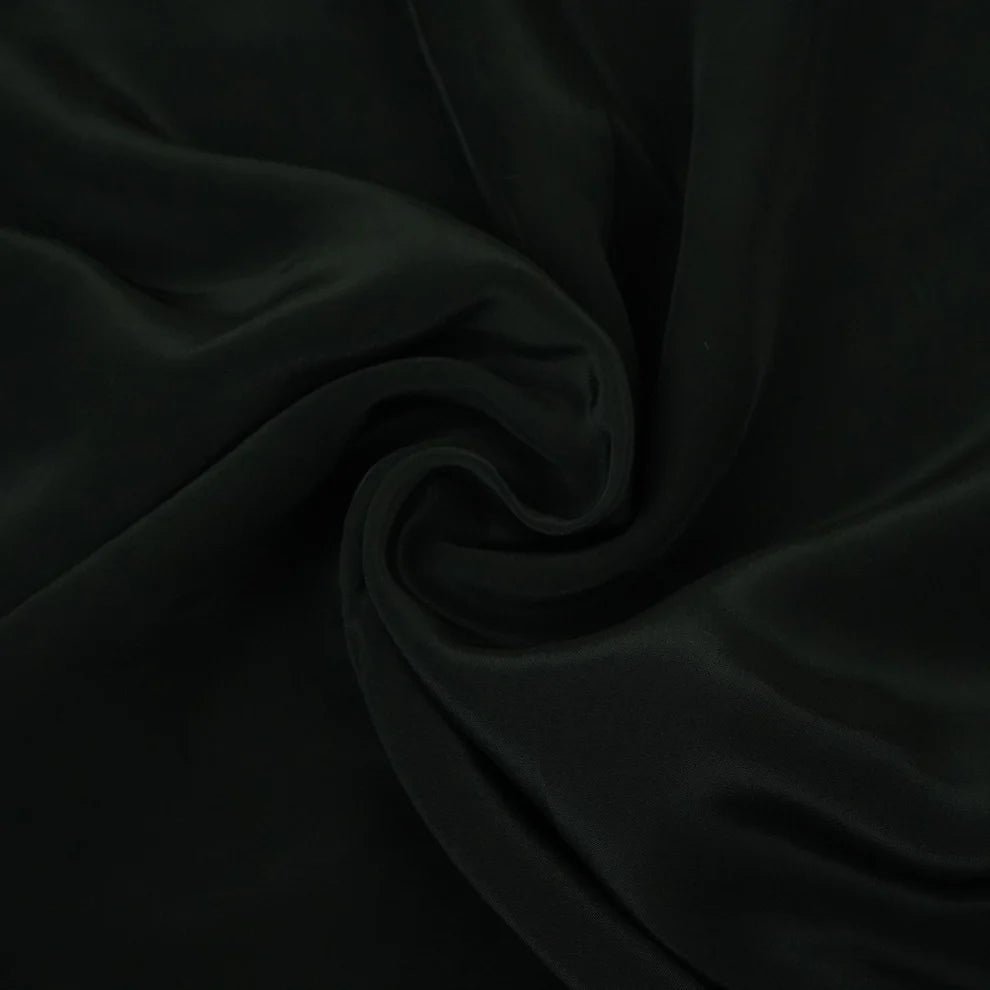 Black Solid Crepe Fabric TU-145 - Design For Destiny