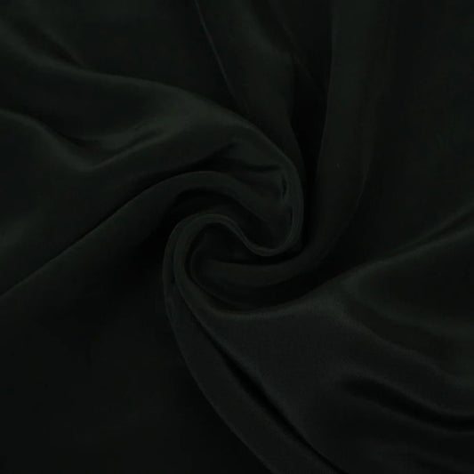 Black Solid Crepe Fabric TU-145 - Design For Destiny