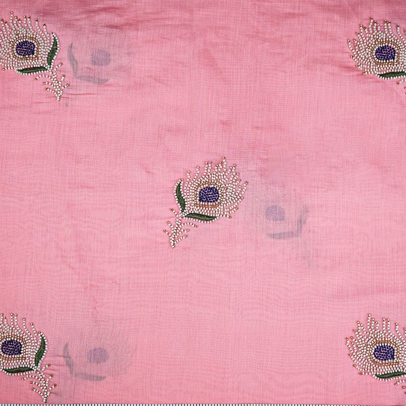 Pink Cotton with Cut Dana Buti Work - Design For Destiny