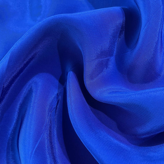 Royal Blue Solid Crepe Fabric TU-144 - Design For Destiny