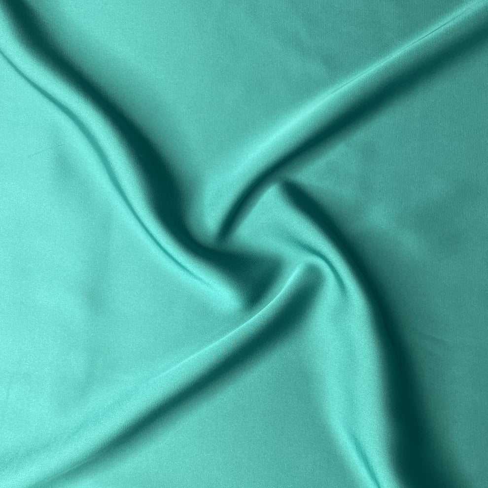 Ocean Blue Solid Satin Fabric TU-127 - Design For Destiny