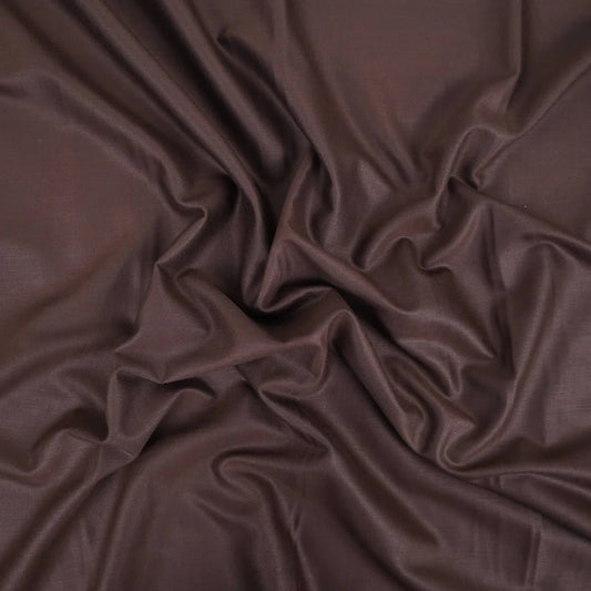 Dark Brown Solid Suiting Fabric TU-142 - Design For Destiny