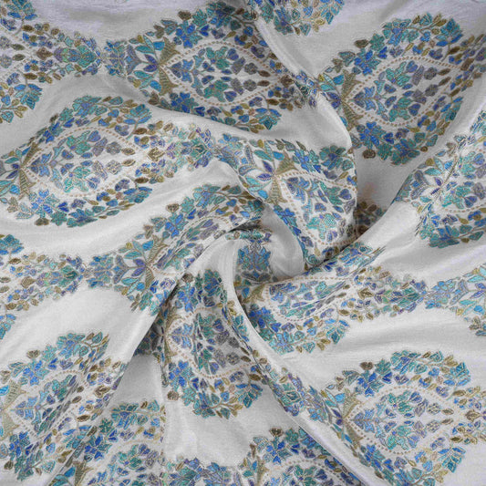 Meenakari Dola Jacquard Fabric AR-1001 - Design For Destiny