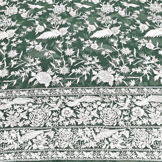 VISCOSE GEORGETTE PARSI EMBROIDERY FABRIC AR- 1016