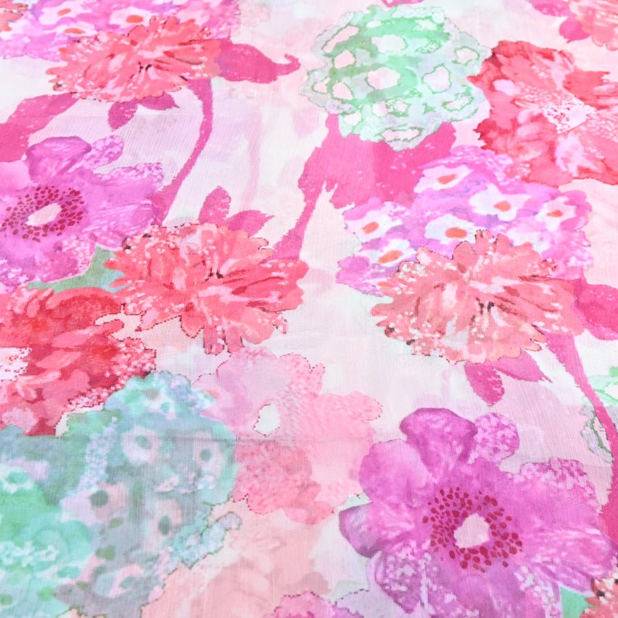 Floral Print Cotton Linen Fabric | 650 Per Meter | RS-13 - Design For Destiny