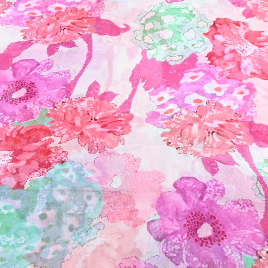 Floral Print Cotton Linen Fabric | 650 Per Meter | RS-13 - Design For Destiny