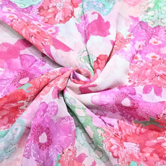 Floral Print Cotton Linen Fabric | 650 Per Meter | RS-13 - Design For Destiny