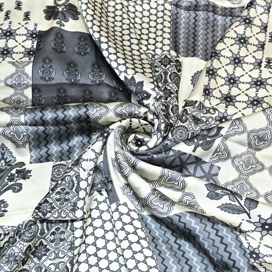 Floral print Bemberg Satin Fabric - Design For Destiny