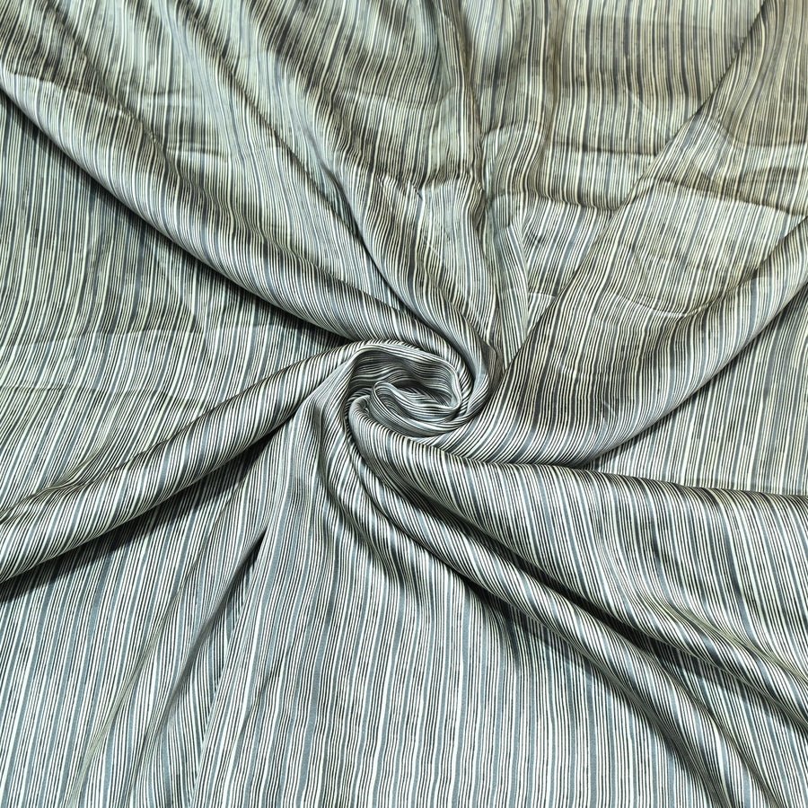 Stripes print Bembrg Satin Fabric - Design For Destiny