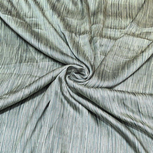Stripes print Bembrg Satin Fabric - Design For Destiny