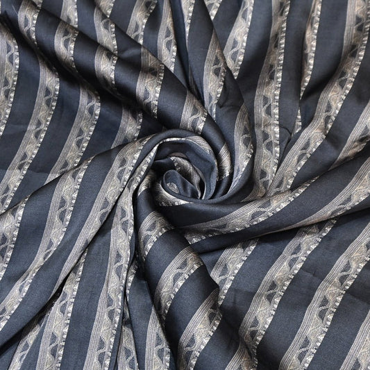 Stripes print Bemberg satin Fabric - Design For Destiny