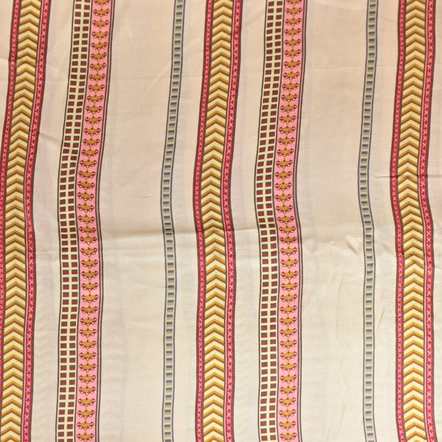 Stripes print Bemberg satin Fabric - Design For Destiny