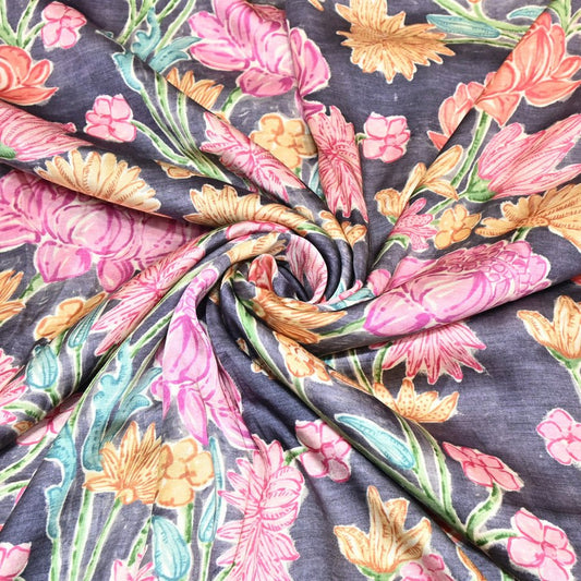 Floral Print Bemberg Satin - Design For Destiny