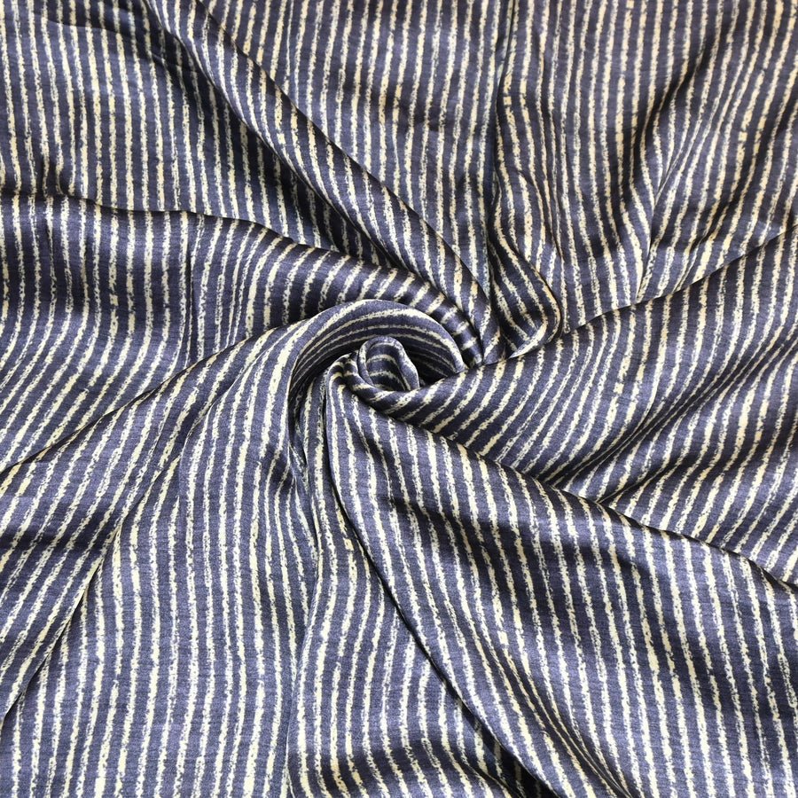 Stripes Print Bemberg Satin Fabric | Design For Destiny - Design For Destiny