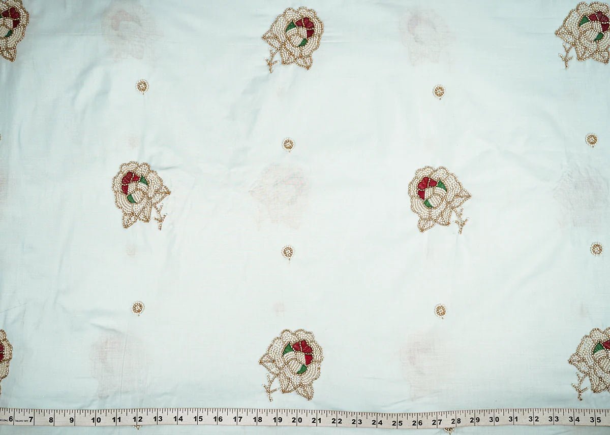 Sky blue cotton with Cut Dana Buti Work - Design For Destiny