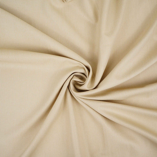 Light Beige Solid Lycra Suiting Fabric - Design For Destiny
