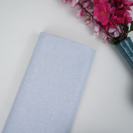 Sky Blue Solid Suiting Fabric | DFD - Design For Destiny