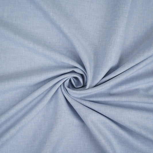 Sky Blue Solid Suiting Fabric | DFD - Design For Destiny