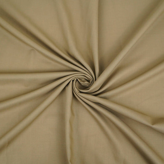 Khaki Solid Suiting Fabric - Design For Destiny