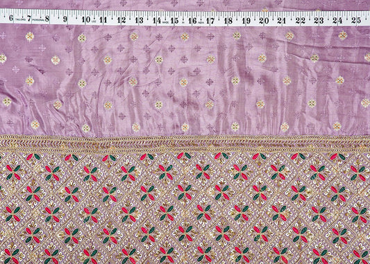 Lavender Silk Zari Buti Thread Sequins Border PG-16001 DFD - Design For Destiny