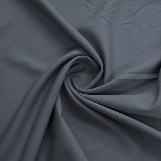 Classic Grey Solid Banana Crepe Fabric - Design For Destiny