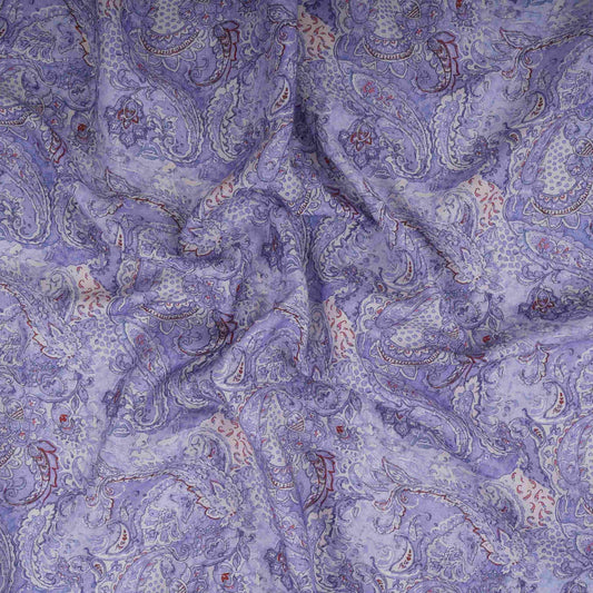 Lavender Floral Print Cotton Linen Fabric TU 30976 - Design For Destiny