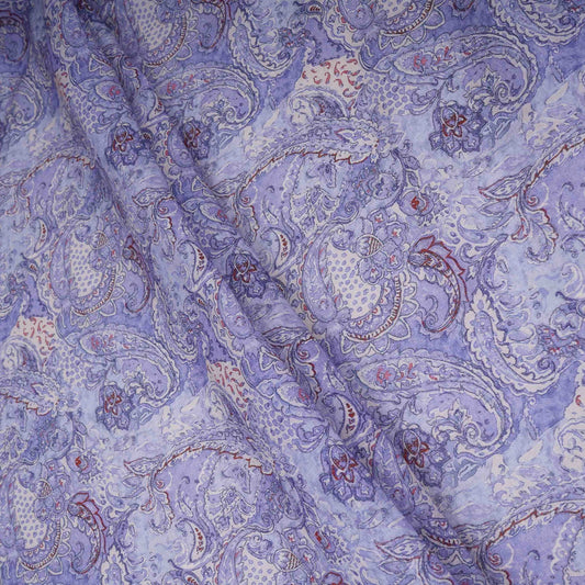 Lavender Floral Print Cotton Linen Fabric TU 30976 - Design For Destiny
