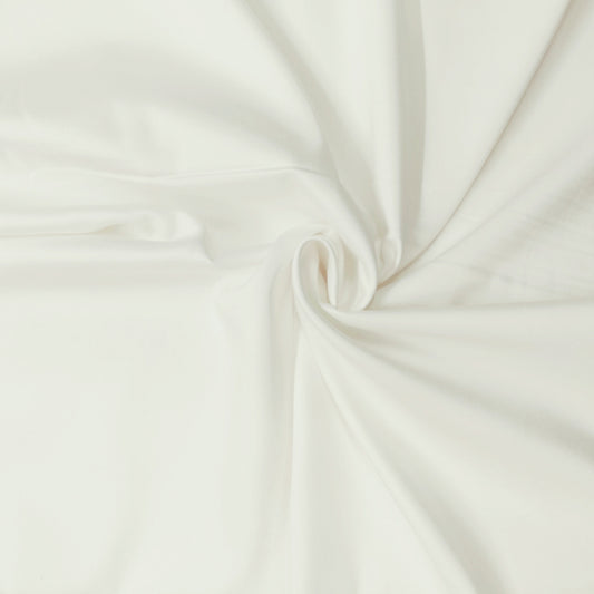 White Solid Glaze Cotton Fabric UT-5 - Design For Destiny
