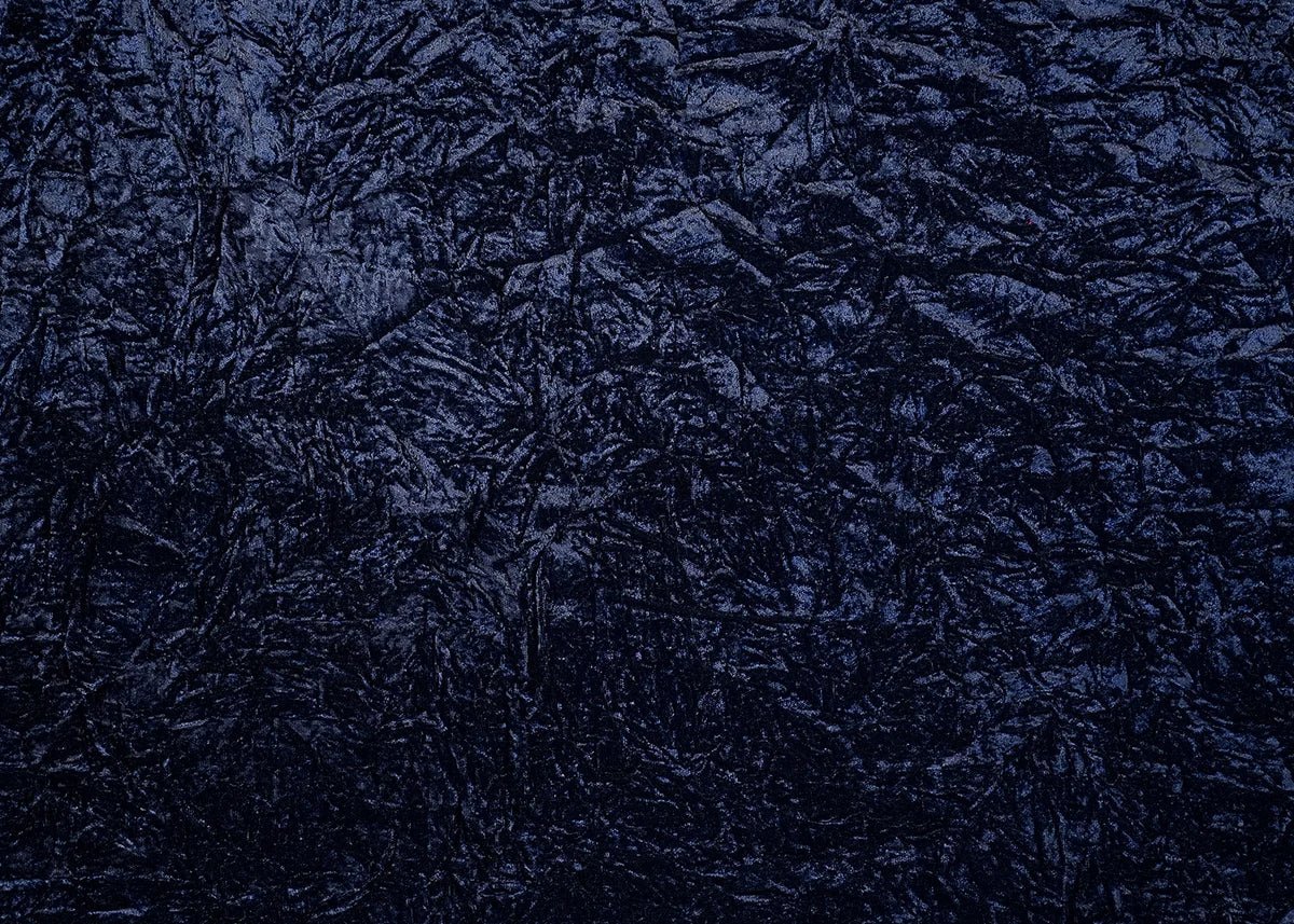 Navy Blue Textured Crushed Velvet Fabric-PG-153 - Design For Destiny