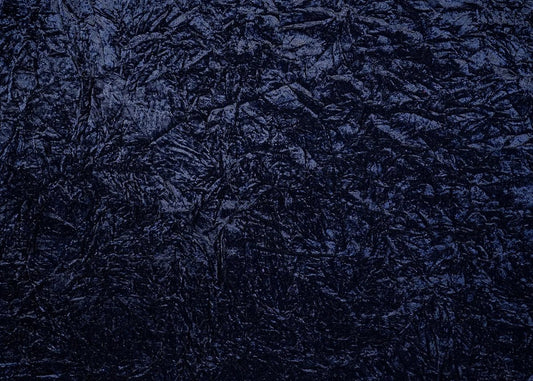 Navy Blue Textured Crushed Velvet Fabric-PG-153 - Design For Destiny