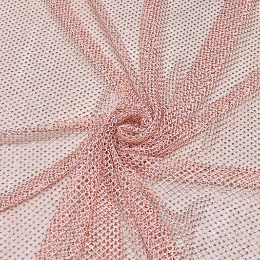 NET EMBROIDERED FABRIC WITH GRID SHIMMER RS-166 - Design For Destiny
