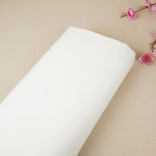 White Solid Thin Denim Fabric | Design For Destiny - Design For Destiny