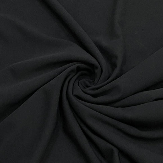 Exclusive Black Solid Banana Crepe Fabric - Design For Destiny