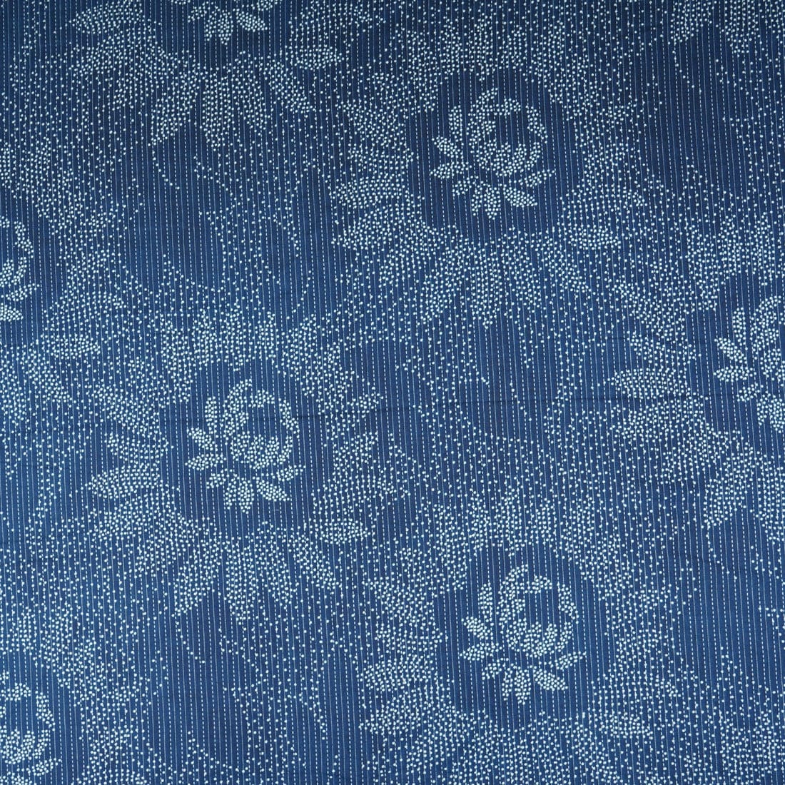 Blue Bandhani with Kantha Print Cotton Fabric - Design For Destiny