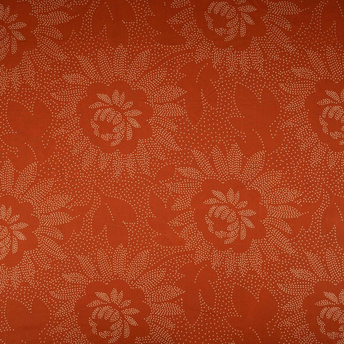 Brown Bandhani Print Cotton Fabric - Design For Destiny