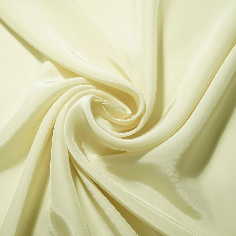 Cream Solid Crepe Fabric TU-139 - Design For Destiny