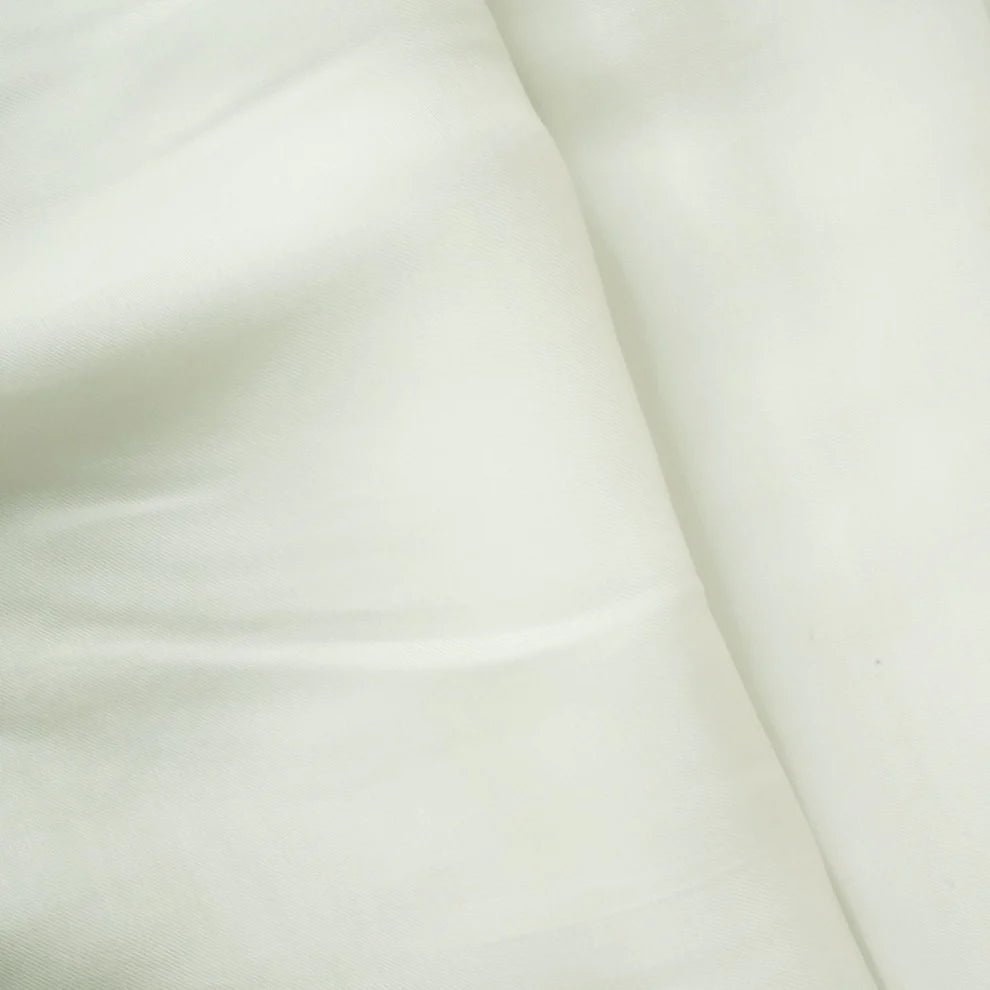 White Solid Dyeble Modal Satin Fabric - Design For Destiny
