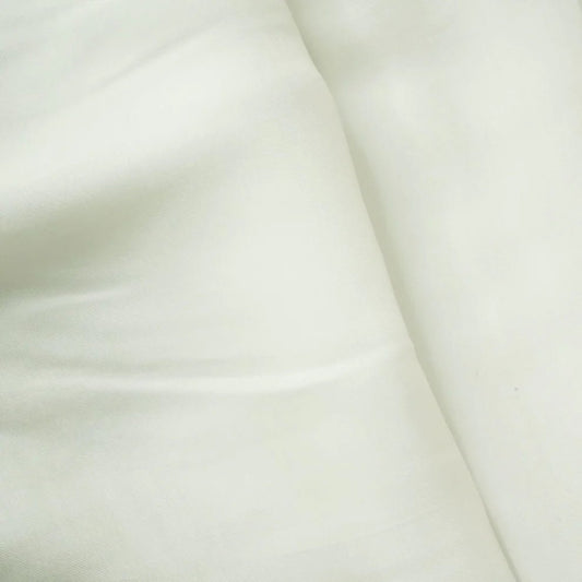 White Solid Dyeble Modal Satin Fabric - Design For Destiny