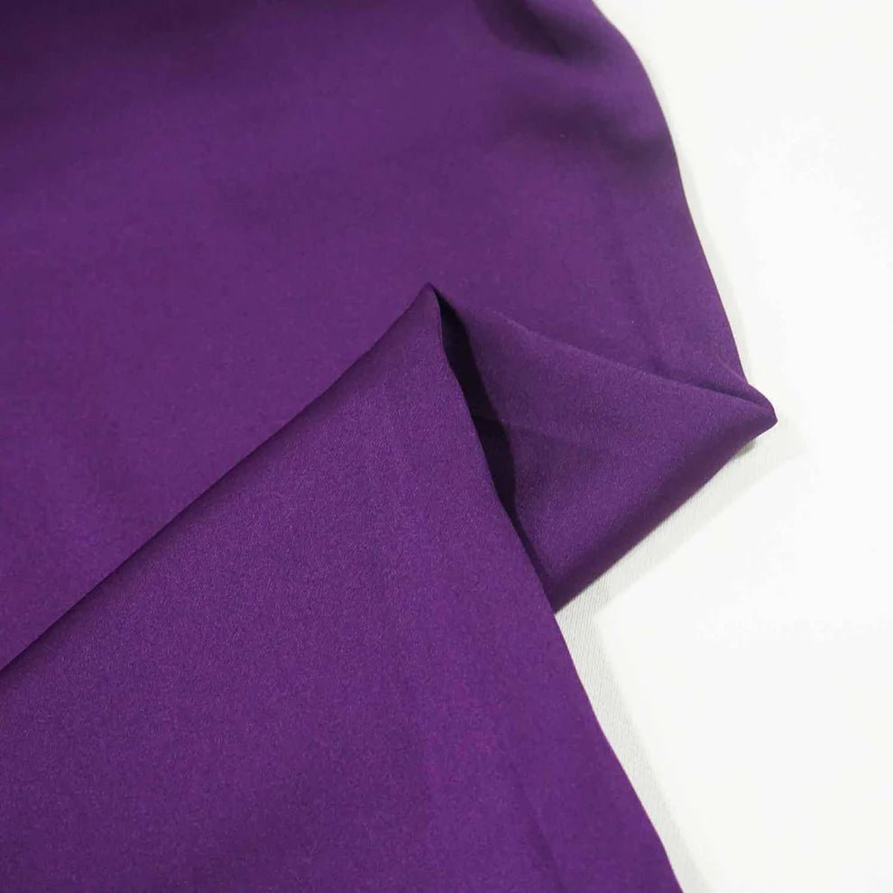Purple Solid Zara Satin Fabric TU-134 - Design For Destiny