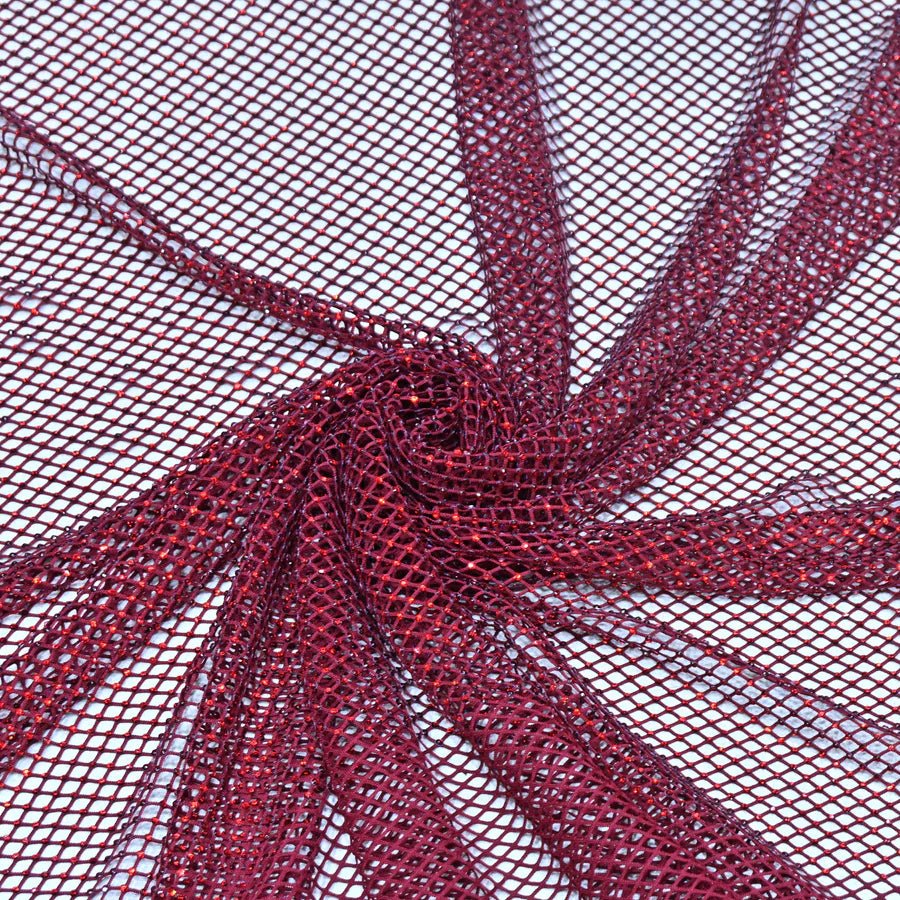 NET EMBROIDERED FABRIC WITH GRID SHIMMER- RS-165 - Design For Destiny