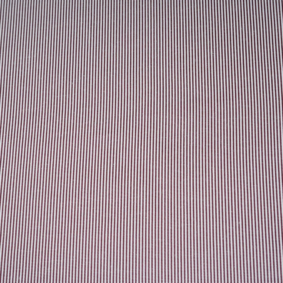Wine &amp; White Stripes Print Poplin Fabric Tu-30114 - Design For Destiny